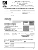 Prepared Food And Beverage Tax Return - North Carolina Office Of The Tax Administrator