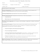 Secondary Lesson Plan Template - Short Form