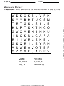Women In History Word Search Puzzle Worksheet