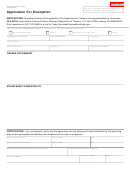 Form 1432 - Application For Exemption - Michigan Department Of Treasury