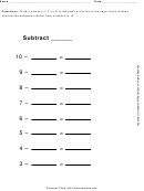 Subtraction Worksheet