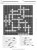 Level 5 Cross Word Puzzle Worksheet