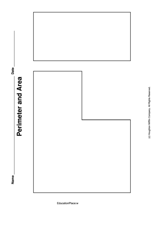 Perimeter And Area Worksheet Printable pdf