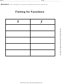 Fishing For Functions Worksheet
