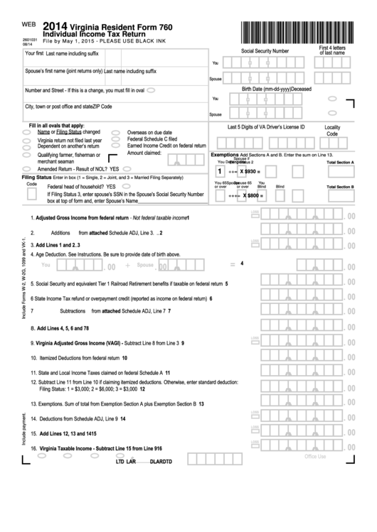 Top 22 Virginia Form 760 Templates Free To Download In PDF Format