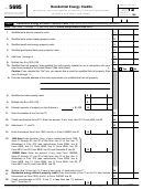 Fillable Form 5695 - Residential Energy Credits - 2012 Printable pdf