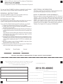 Form Ri-4868c - Composite Income Tax Return Extension Payment - 2014