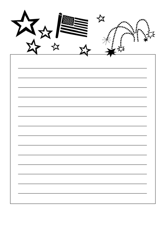 Independence Day Writing Paper Printable pdf