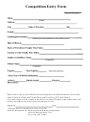 Competition Entry Form/official Scoring Form For North American Hunting Competition - North American Hunting Competition