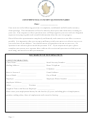 Confidential Custody Questionnaire Template