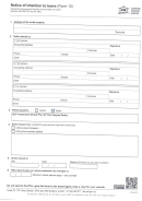 Form 13 - Notice Of Intention To Leave Printable pdf