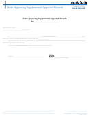 Form 50-227 - Order Approving Supplemental Appraisal Records