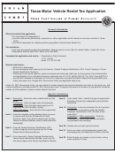 Form Ap-143-2 - Texas Motor Vehicle Rental Tax Application