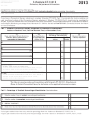 Schedule Ct-1041b - Fiduciary Adjustment Allocation - 2013