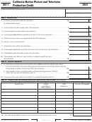 Form Ftb 3541 - California Motion Picture And Television Production Credit - 2011