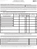 Schedule Ct-1041b - Fiduciary Adjustment Allocation - 2011