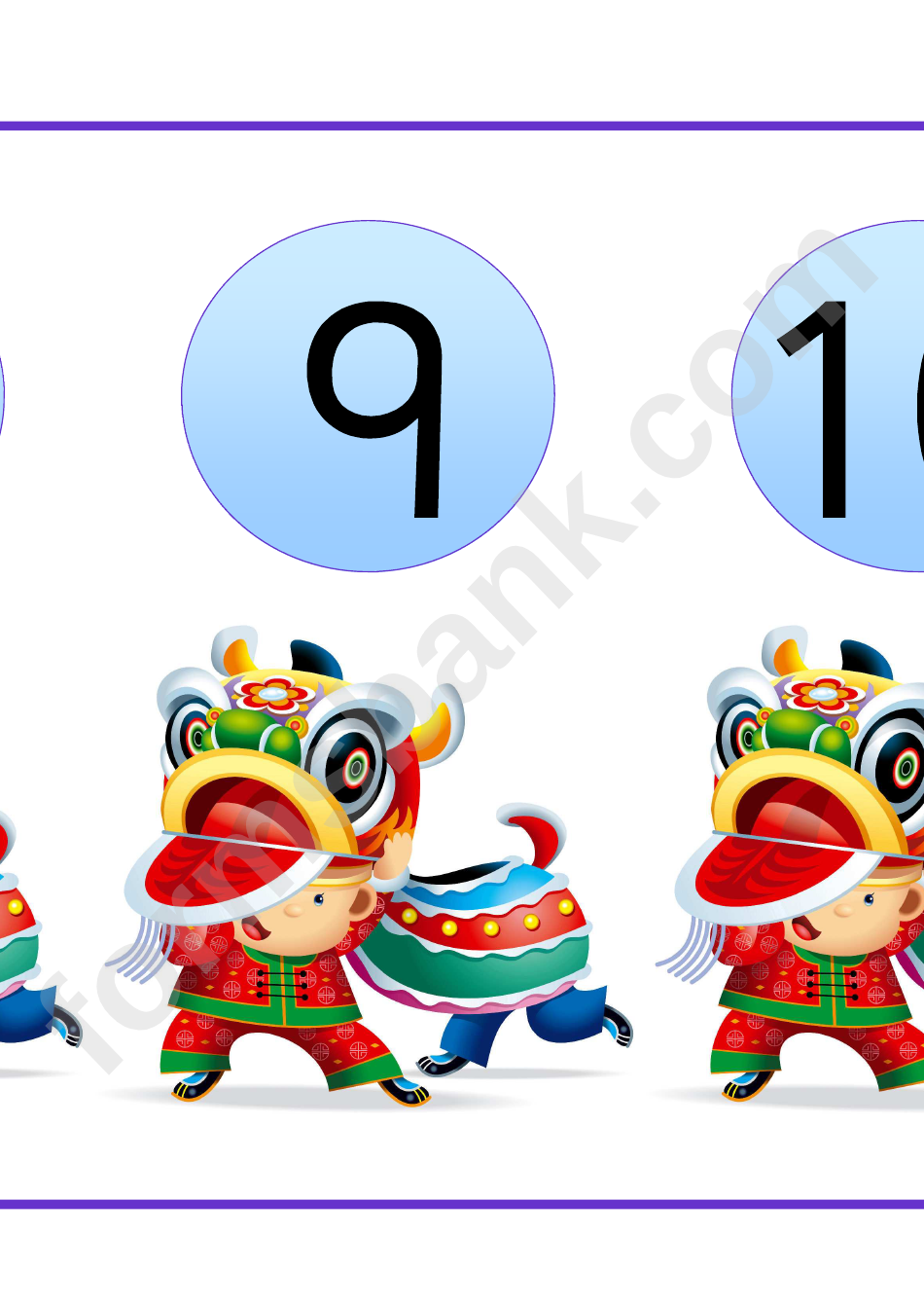 0-10 Numbers Classroom Banner Template