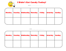 I Didn't Eat Candy Today - Healthy Eating Chart - Color