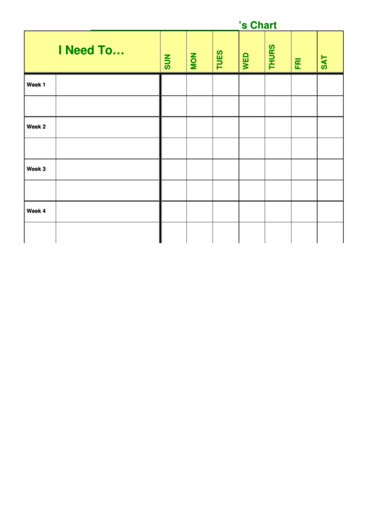 I Need To Monthly Behavior Chart Printable pdf