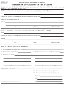 Fillable Form M-103 - Transfer Of Cigarette Tax Stamps Printable pdf