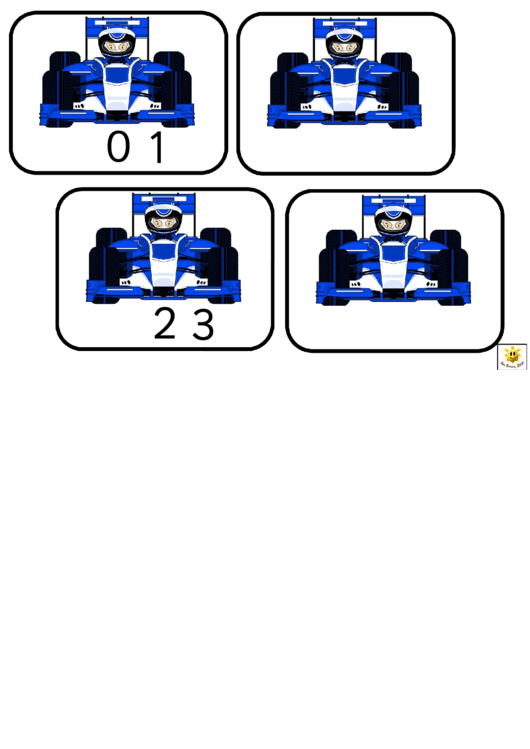 F1 Number Cards 0-50 Template Printable pdf