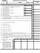 Form 1120-w (worksheet) - Estimated Tax For Corporations - 2013