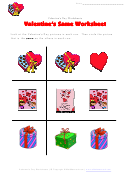 Valentines Same Worksheet