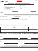 Form Ft Ref - Application For Corporation Franchise Tax Refund