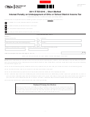 Form It/sd 2210 - Short Method - Interest Penalty On Underpayment Of Ohio Or School District Income Tax - 2011