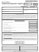 Form 580 - Computer Industry Credit - Oklahoma Tax Commission