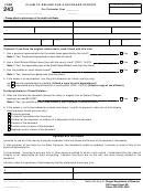 Form 243 - Claim To Refund Due A Deceased Person