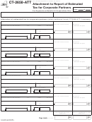 Fillable Form Ct-2658-Att - Attachment To Report Of Estimated Tax For Corporate Partners - 2012 Printable pdf