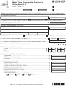 Form It-204-cp - New York Corporate Partner's Schedule K-1 - 2011
