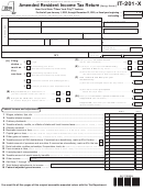 Fillable Form It-201-X - Amended Resident Income Tax Return (Long Form) - 2010 Printable pdf