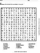 Fall Word Search Puzzle Template