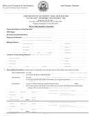 Certificate Of Authority (coa) Application To Collect Transient Occupancy Tax - San Francisco Office Of The Treasurer & Tax Collector