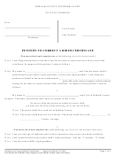 Petition To Correct A Birth Certificate Form - Dekalb County Superior Court