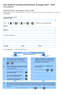 Respondent Information Form - East Ayrshire Antisocial Behaviour Strategy 2013 - 2015