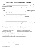 Affidavit Relating To Residence And Volunteer Qualification