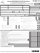 Fillable Form It-201-X - Amended Resident Income Tax Return - 2011 Printable pdf