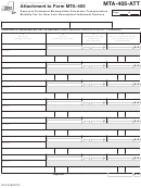 Fillable Form Mta-405-Att - Attachment To Form Mta-405 - Report Of Estimated Metropolitan Commuter Transportation Mobility Tax For New York Nonresident Individual Partners - 2012 Printable pdf