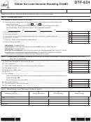 Form Dtf-624 - Claim For Low-income Housing Credit - 2012