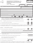 Form Dtf-620 - Application For Certification Of A Qualified Emerging Technology Company