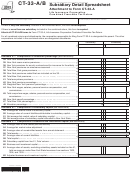 Form Ct-33-a/b - Subsidiary Detail Spreadsheet - Attachment To Form Ct-33-a - Life Insurance Corporation Combined Franchise Tax Return - 2012