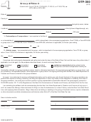 Form Dtf-350 - Group Affidavit - New York State Department Of Taxation And Finance