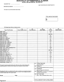 Sales, Use And Rental Tax Report - Municipality Of Robertsdale Printable pdf