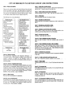 Instructions For Tax Return - City Of Brooklyn Printable pdf