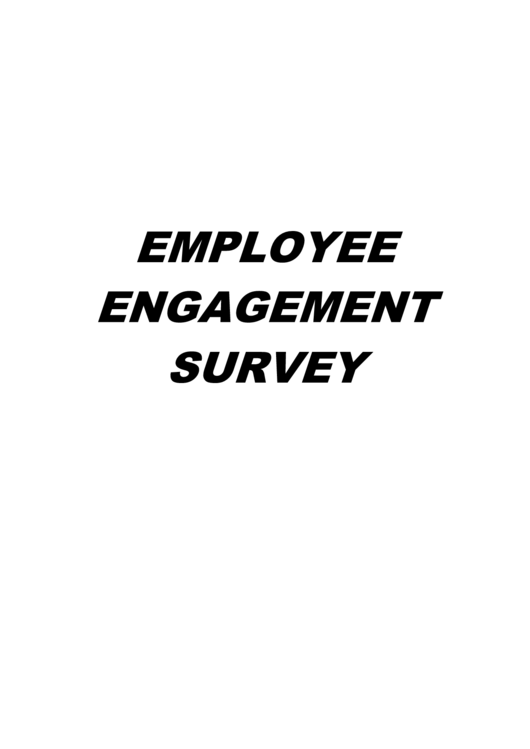 Employee Engagement Survey Template Printable pdf