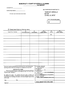 Tax Report Form - Municipality/county Of Orrville