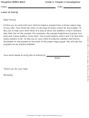 Letter To Family Template (2nd Grade)